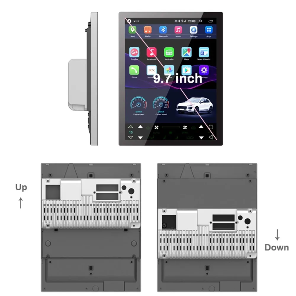 Автомобильная аудиосистема на Android 10 дисплей Тесла для Toyota Corolla fielder 2005 Gps
