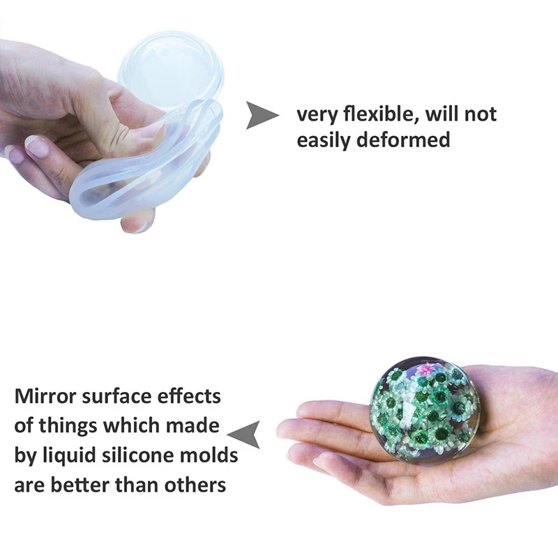 

5 Pieces Resin Casting Molds, Clear Jewelry Diy Silicone Making Mould Tool For Crafting, Resin Epoxy Jewelry Making, Including M