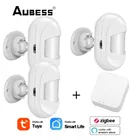 Датчик движения Tuya Zigbee, миниатюрный PIR-детектор с дистанционным управлением через приложение и поддержкой Alexa Google Smart Home