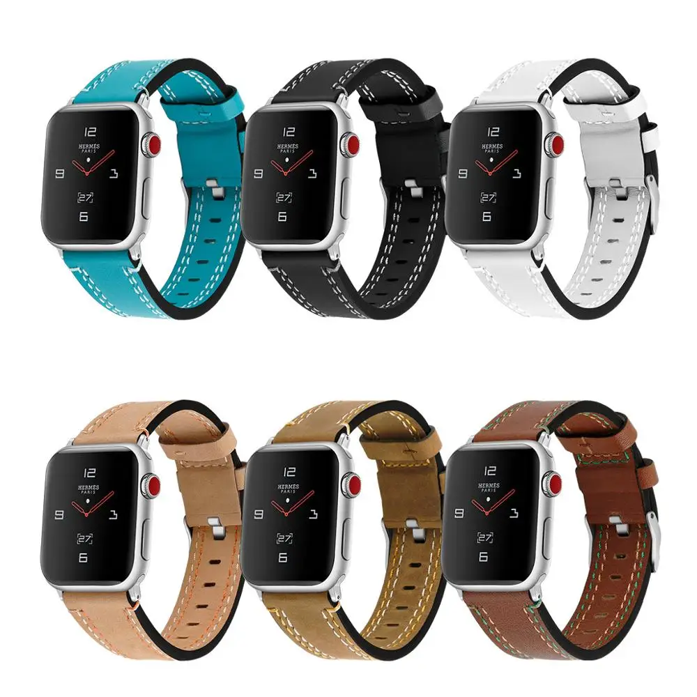 Ремешок кожаный для Apple Watch Series 5/4/3/2/1 42/44 мм 38/40 мм|Ремешки часов| |