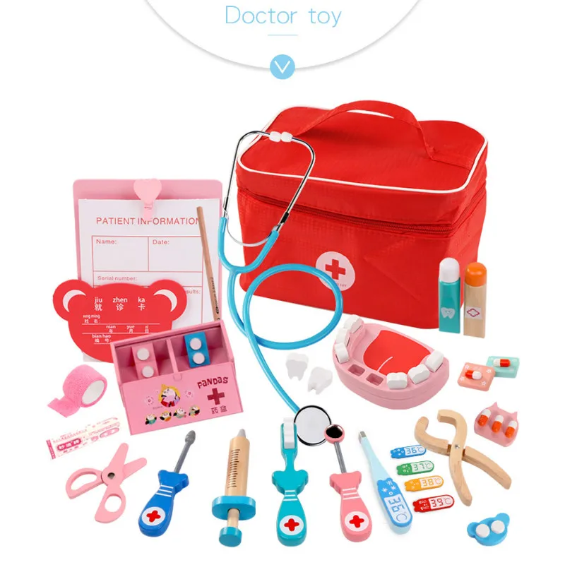 Имитация докторской игры тканевый мешок портативный докторский набор для