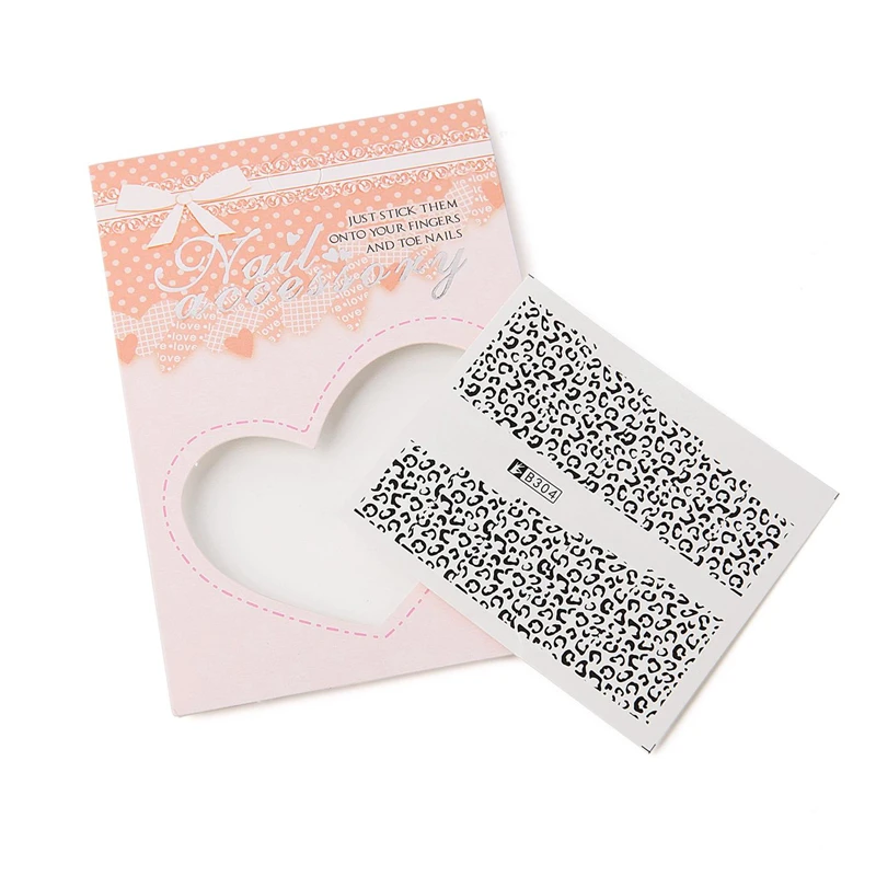 1 лист Леопардовый узор наклейки для ногтей переводные полное покрытие маникюр