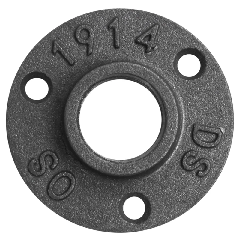 HTHL-3/4 дюйма из ковкого чугуна пол фланец резьбовое соединение черный-комплект 10