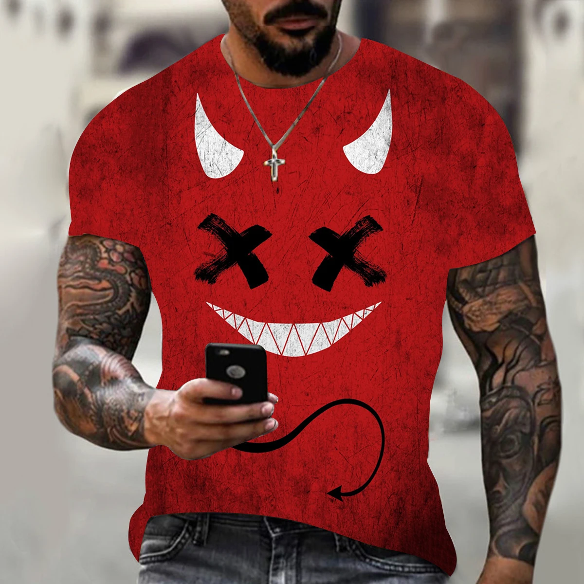 

Hot sale XXOO 3D printing flower men's T-shirt summer casual Harajuku hip-hop short-sleeved street fashion round neck T-shirt