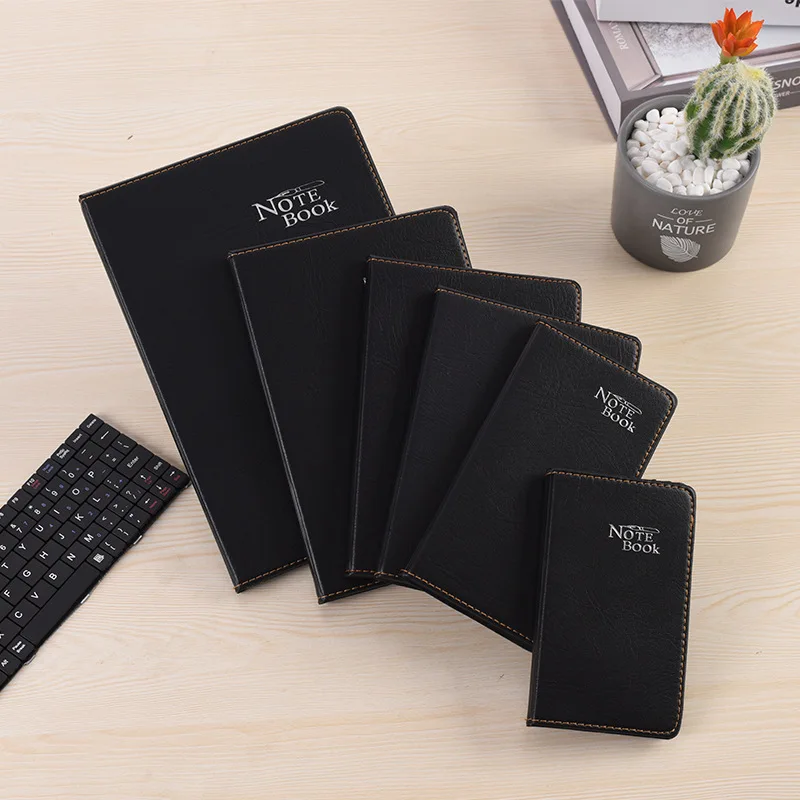 152 Pages Notebook Leather Notepad Portable Journal Diary Book Writing Pads Planners School Office Stationery Black | Канцтовары для