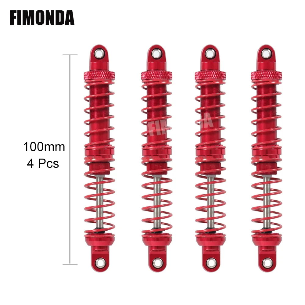 FIMONDA 4 шт. двойные Пружинные металлические удары красный 70 мм 80 90 100 110 120 для 1/10 RC