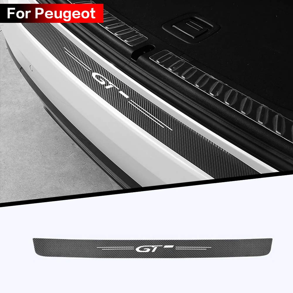 

Car accessories Carbon fiber cloth trunk sticker for Peugeot GT 3008 5008 4008 3008GT 2008 508 408 308 accessories car styling