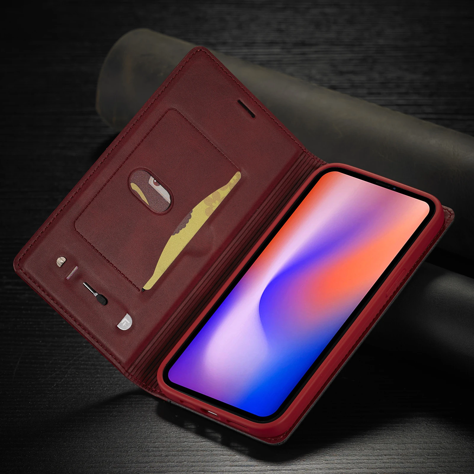 Противоударный флип-чехол из искусственной кожи для телефона iPhone 13 12 Mini 11 Pro Max X XR 7