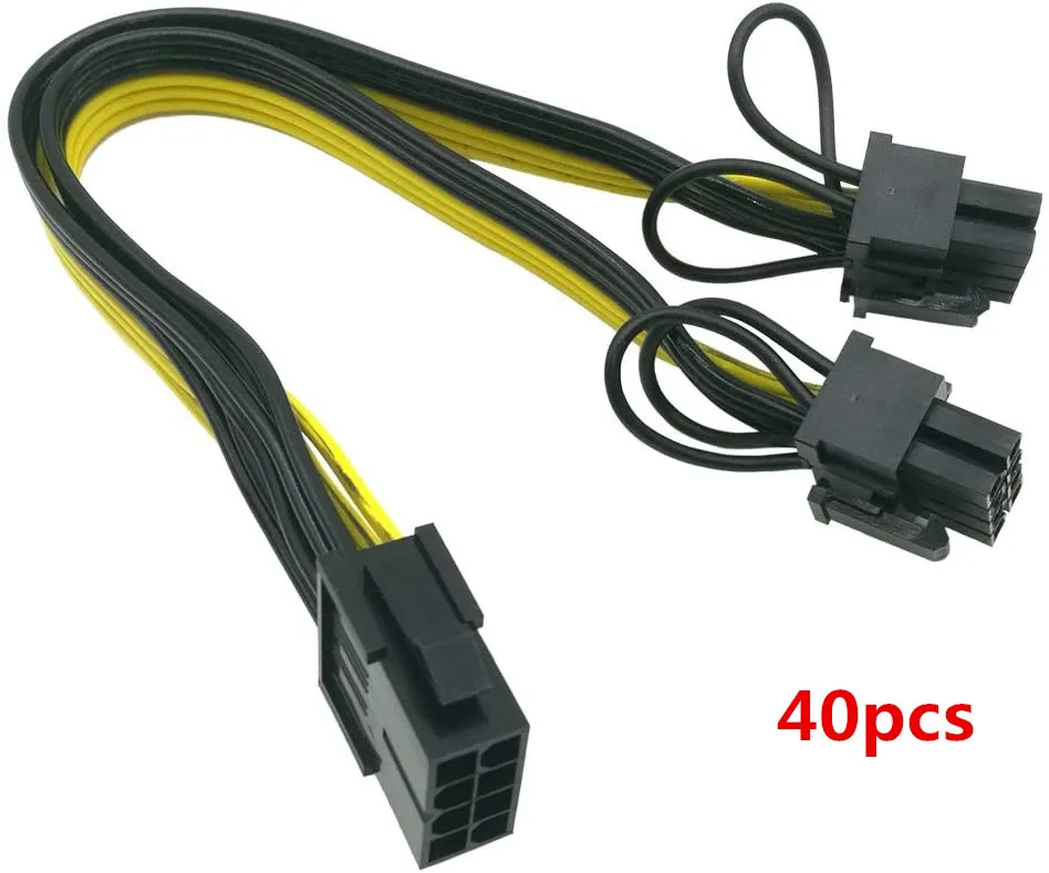 

40pcs PCI Express Power Cable 8 Pin to dual 8 (6+2) Pin Converter Cable for Graphics GPU Video Card PCIE PCI-E