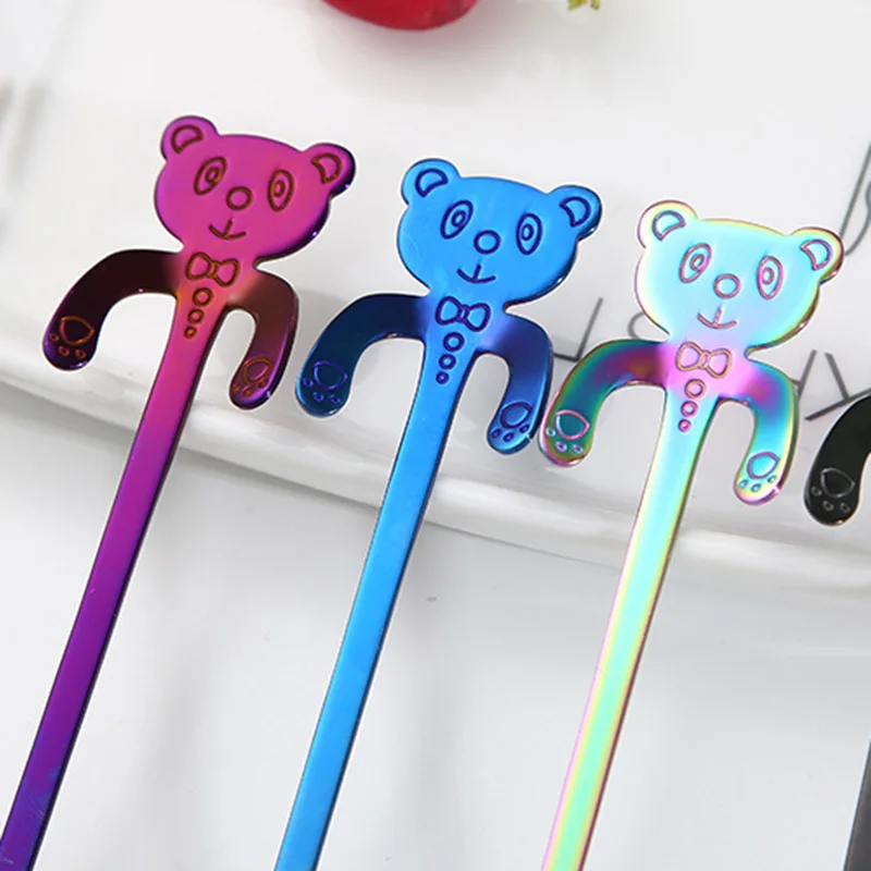 1 шт. чайные ложки в виде кошки из нержавеющей стали | Дом и сад