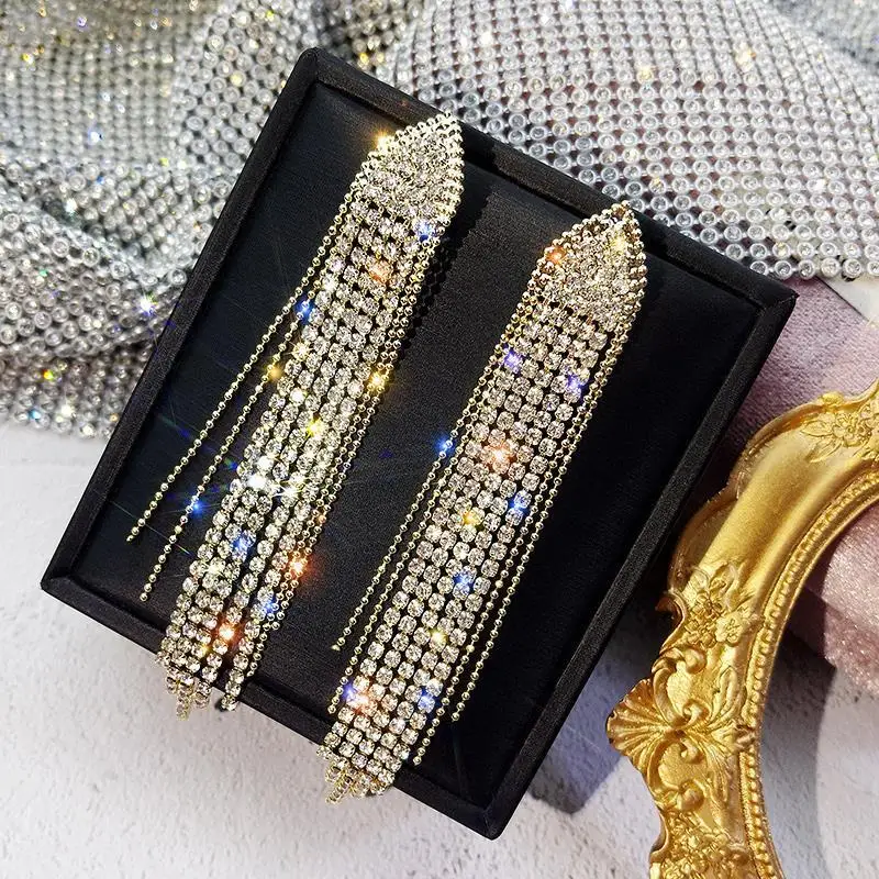 gold LUBOV, модные, корейские, стильные, большие, круглые, серьги-кольца, Роскошные, золотые, серебряные, цветные, стразы, серьги для женщин, вечерние, ювелирное изделие, подарок - Окраска металла: gold