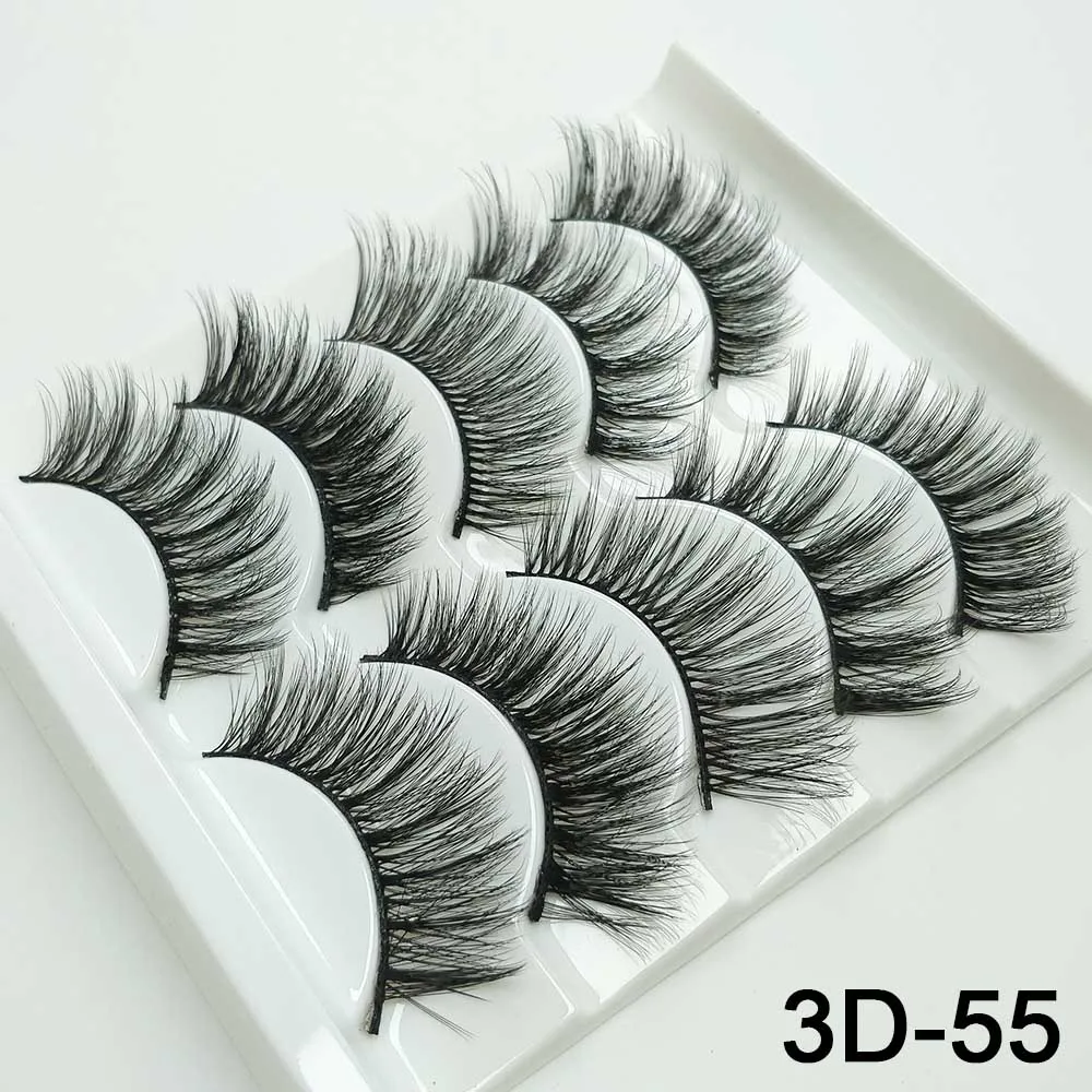 5 пар норковых ресниц натуральные/толстые 3D Искусственные ресницы натуральные накладные ресницы ручной работы инструмент для макияжа накладные ресницы