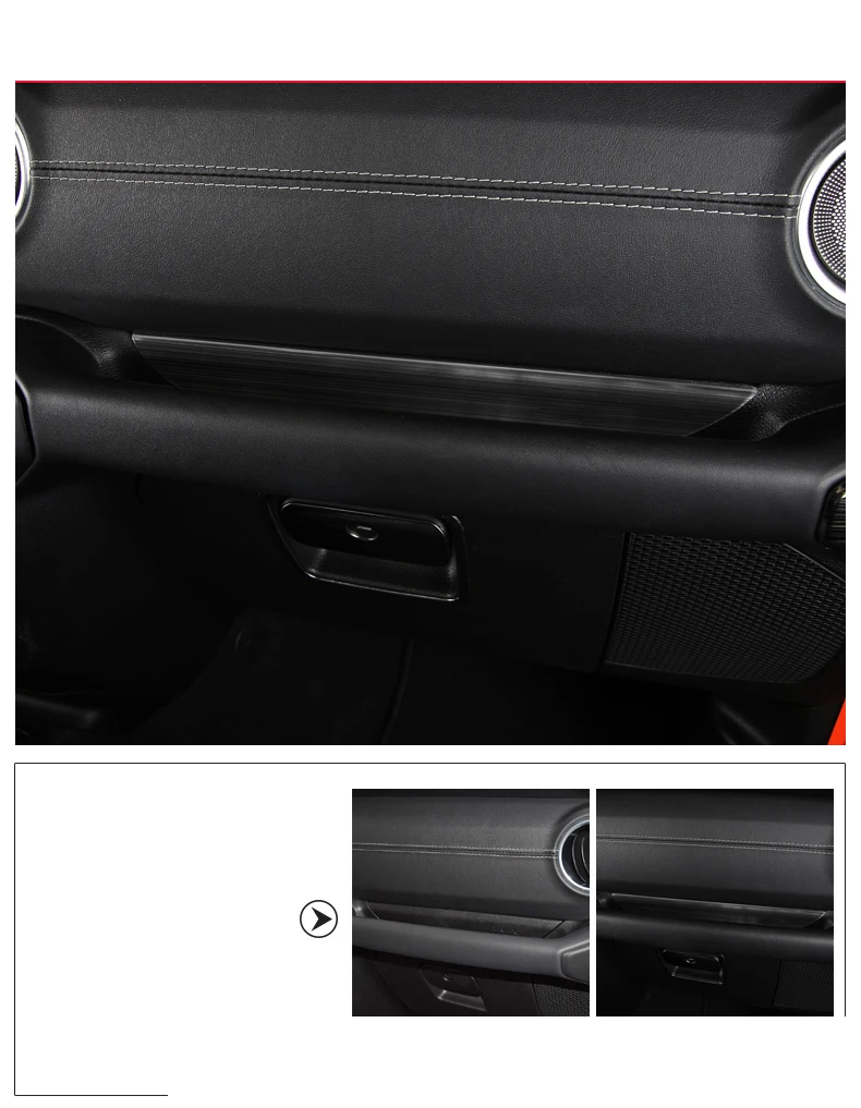 Украшение для приборной панели автомобиля jeep wrangler 2018 2019 JL lsrtw2017 из титана и черной