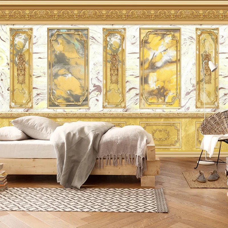 Custom Mural European Luxury Abstract Ink Painting Photo Wallpaper Living Room TV Home Decor Wall Cloth Papel De Parede | Обустройство
