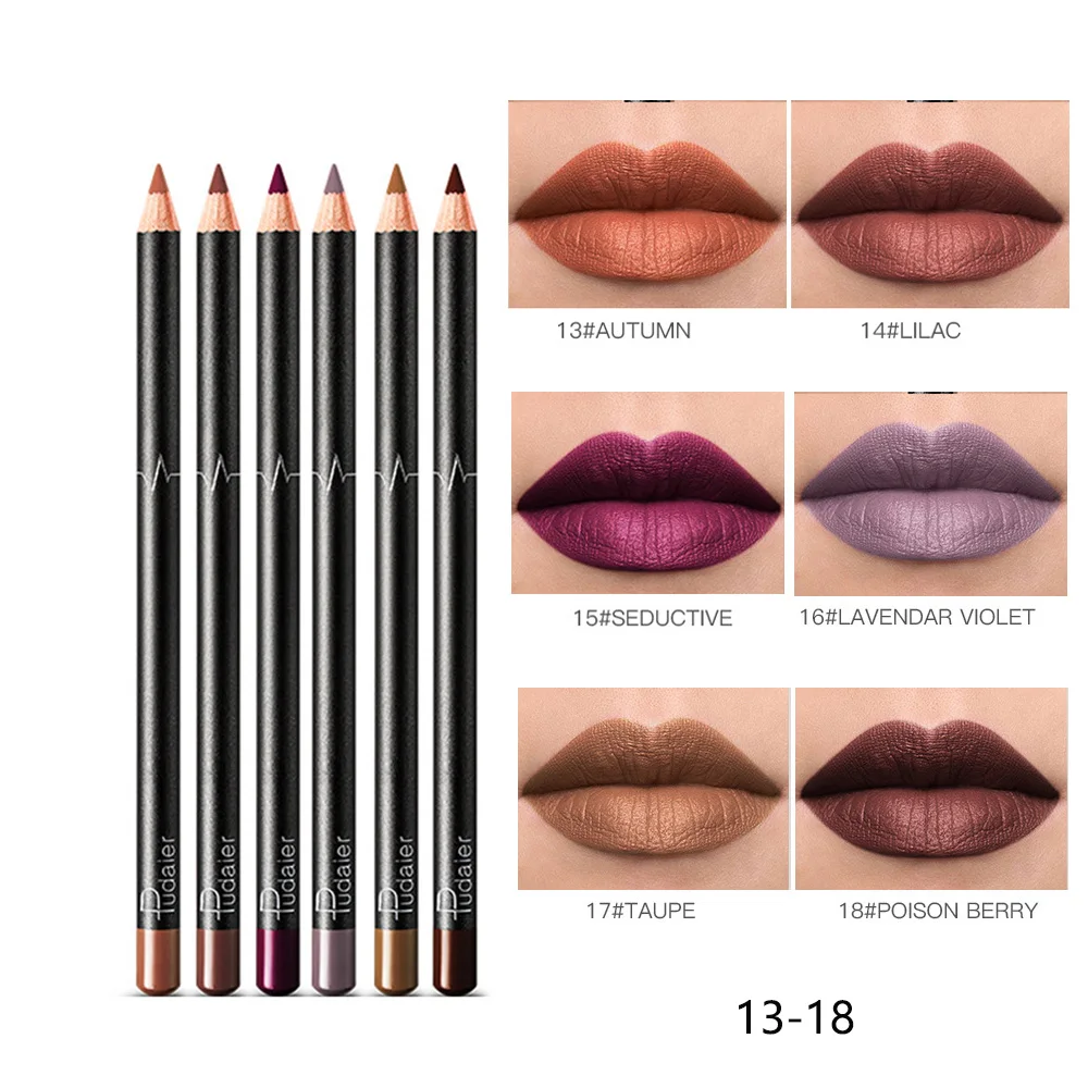 Бренд Pudaier водостойкая матовая помада карандаш подводка для губ контур макияжа