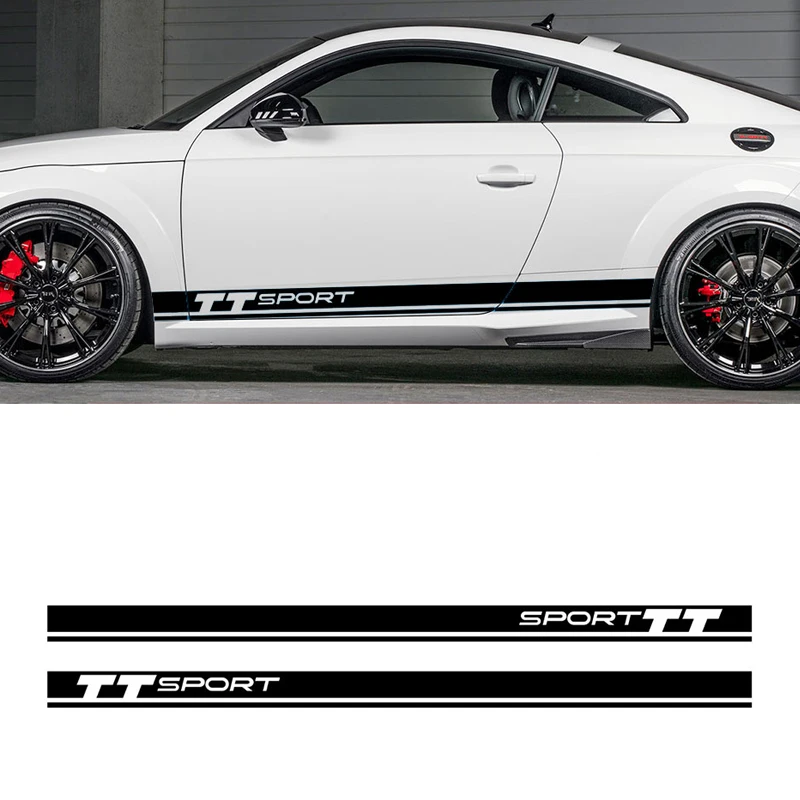 

2Pcs Car Side Sticker For Audi TT Body Decal