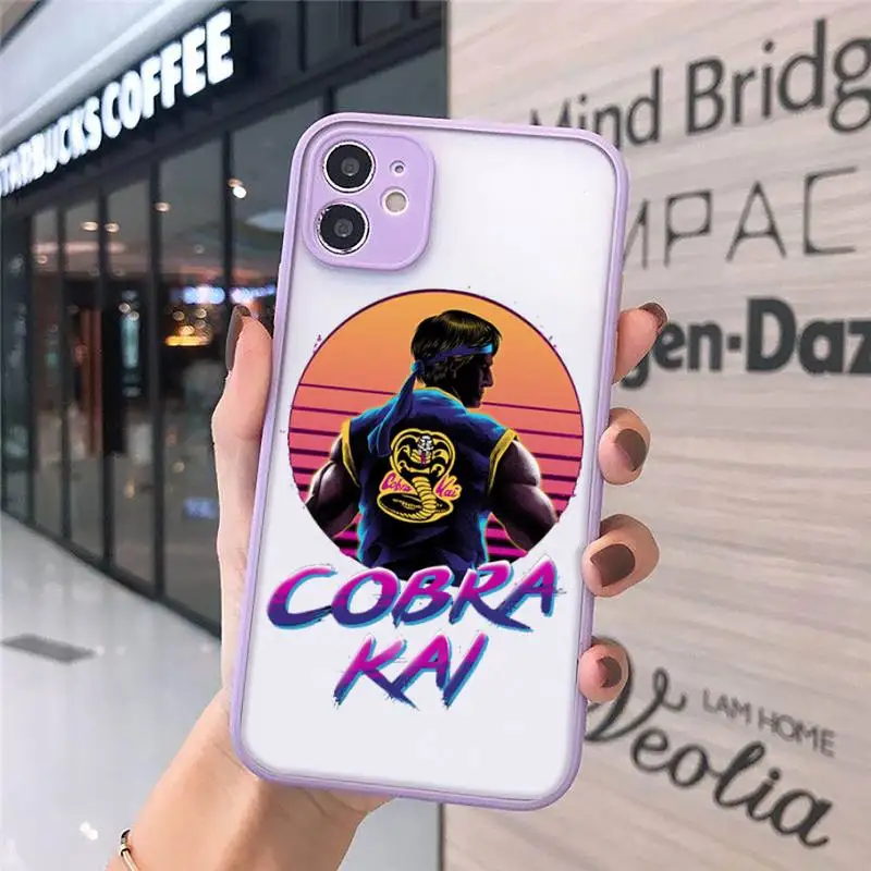 

Cobra Kai Phone Cases Matte transparent For Purple iPhone 12 Mini 11 Pro XR XS Max 7 8 Plus X Back Cover