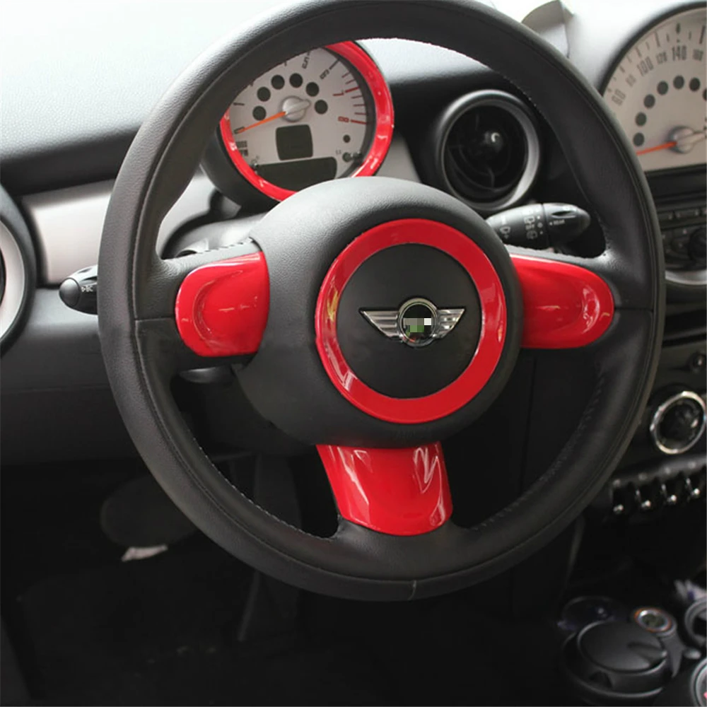 

Накладка на кнопку рулевого колеса для Mini Cooper R Series Clubman, покрываемый родстер, отек R55 + без кнопки, наклейки из АБС-пластика