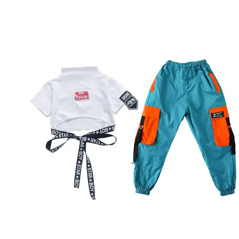 Детские повседневные штаны укороченный свитер рубашка одежда в стиле хип хоп для