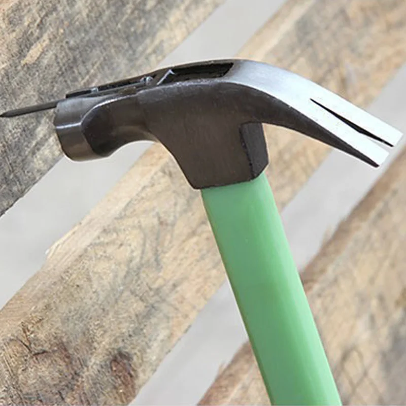 

1pcs Claw Type Nail Hammer Tool Pitted Suction Nail Suction Steel Hammer Non-slip Right Angle Construction Woodworking Tools