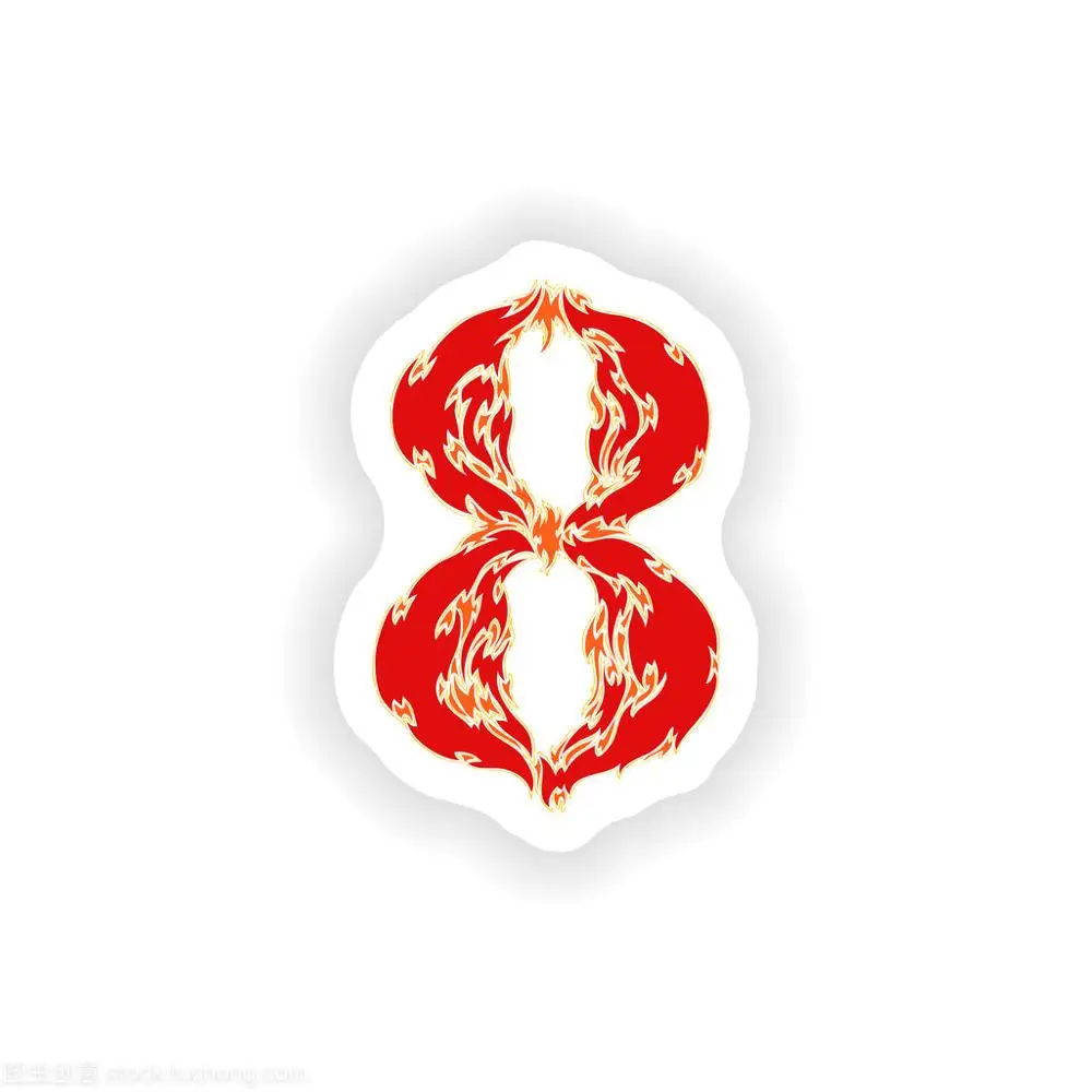 

Funny car sticker 8 Number Helmet Decal Motorcycle Body Window Car Sticker number sticker for car 8cm