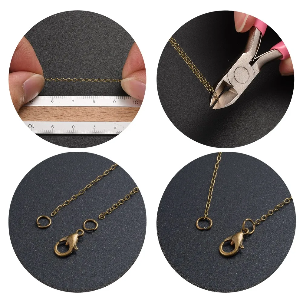 Латунные цепочки с крестом 32 8 фута (10 м) золотистые серебристые антикварные