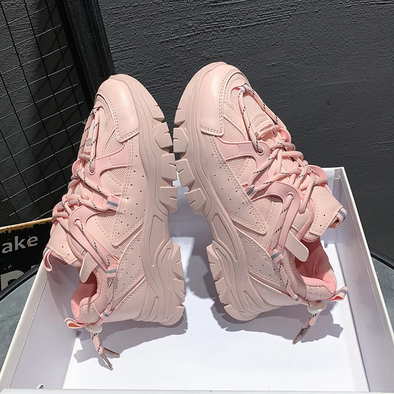 

Tennis Femme Chunky Sneakers Women's Flat Shoes On Platform Woman Fashion 2021 Fashion Women Shoes Casual Sneakers Woman Shoe 40