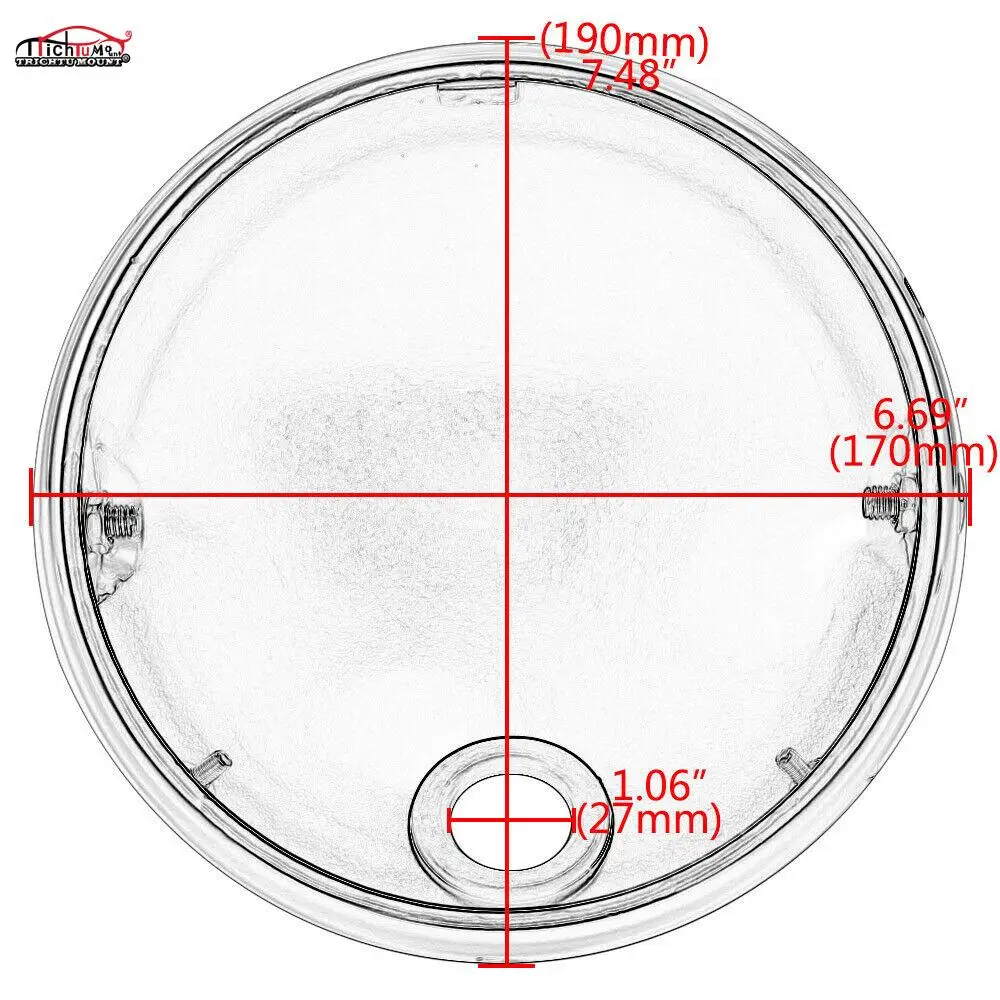 

Motorcycle Matte Black 7" Headlight Housing Bracket For Harley Honda Customs