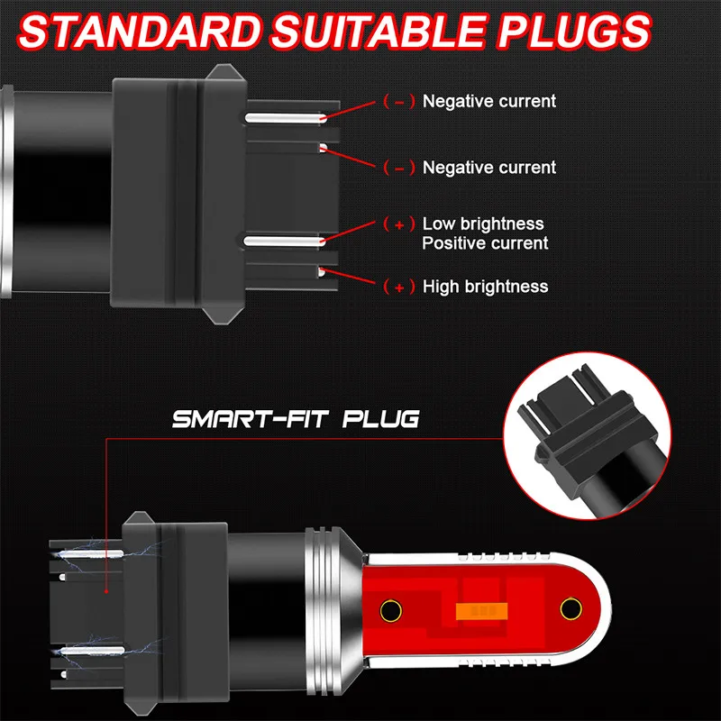 4 шт. автомобильный тормозной задний светильник парковочные лампы 12-24 В Красный