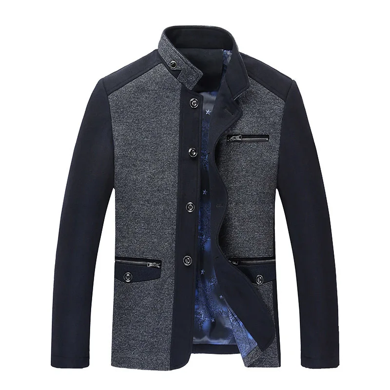 Мужская спортивная одежда приталенные куртки со стоячим воротником