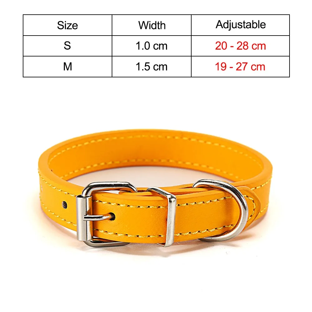 yellow Ошейник для кошек, безопасный ошейник для щенков, чихуахуа, однотонный ошейник для собак, кошек, котенок, ошейники для домашних животных, регулируемый поводок для домашних животных, поводок для кошек - Цвет: yellow