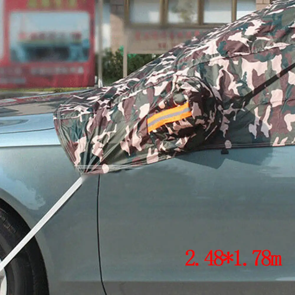 

1Pcs Car Auto Camouflage Windshield Snowproof Half Cover New Hot Protects Against Rain And Snow Car Windshield Cover