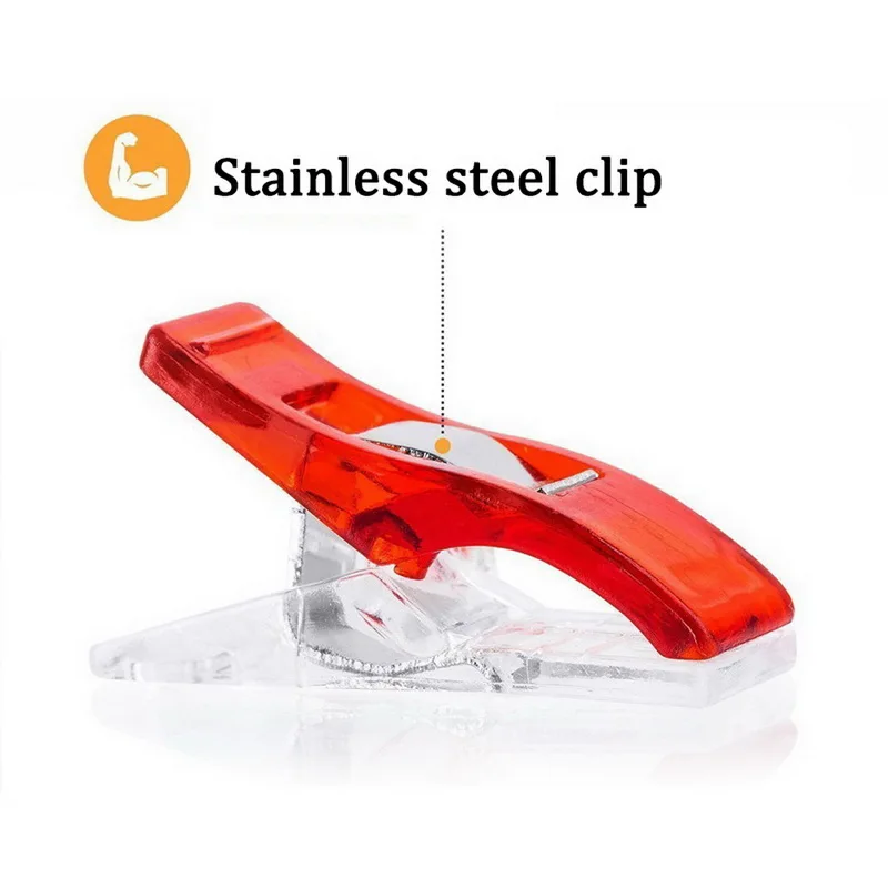 

10/50 Pcs Sewing Clips DIY Patchwork Job Foot Case Multicolor Plastic Clips Quilting Crafts Accessories Hand Tools Ironing Ruler
