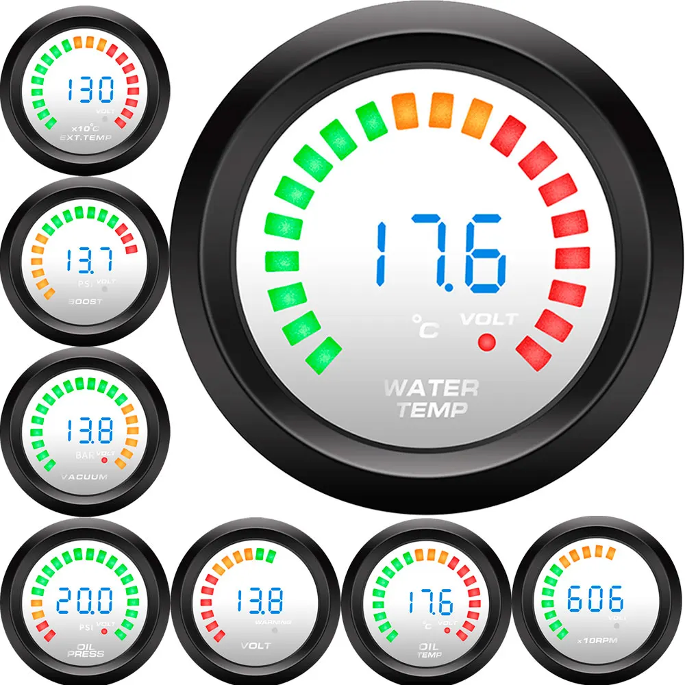 52 мм синий светодиодный датчик температуры воды для лица с датчиком