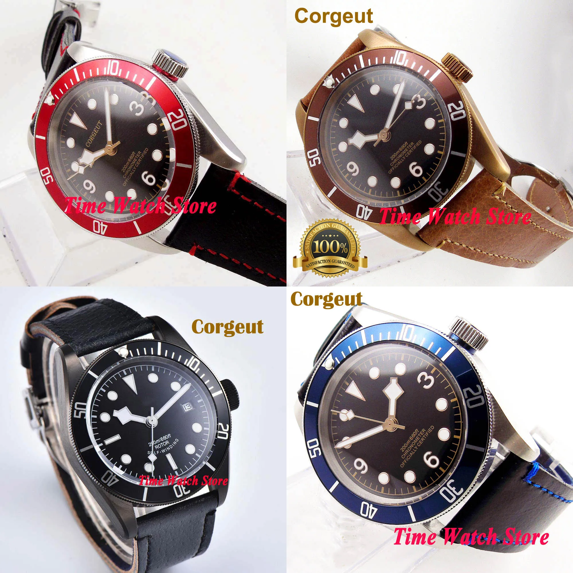 Автоматические Мужские наручные часы с сапфировым стеклом 41 мм Miyota 8215|Мужские