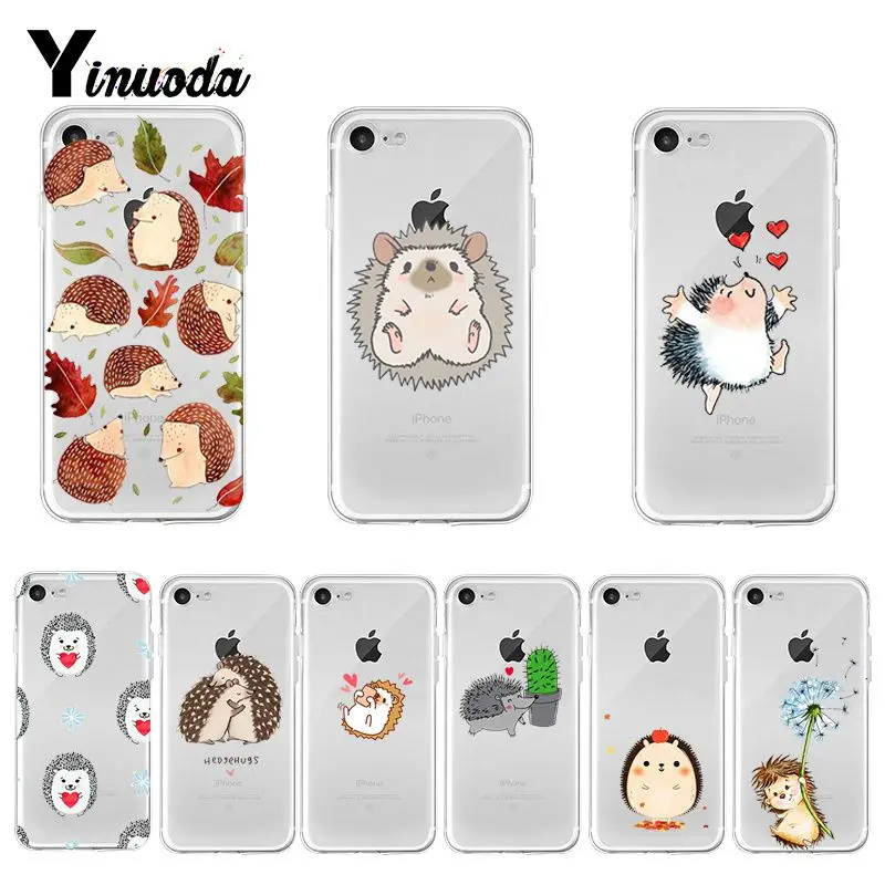 Yinuoda Kawaii Hedgehog Heart милые чехлы для телефонов задняя крышка Apple iPhone 8 7 6 6S Plus X XS max 5 5S SE