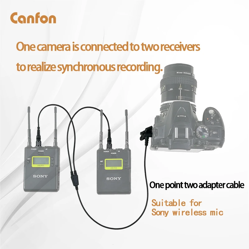canfon 3 5mm 2 trs nut lock plug stereo cable compatible for sony urxp03dd11v1d21 wireless mic connect camera for recording free global shipping