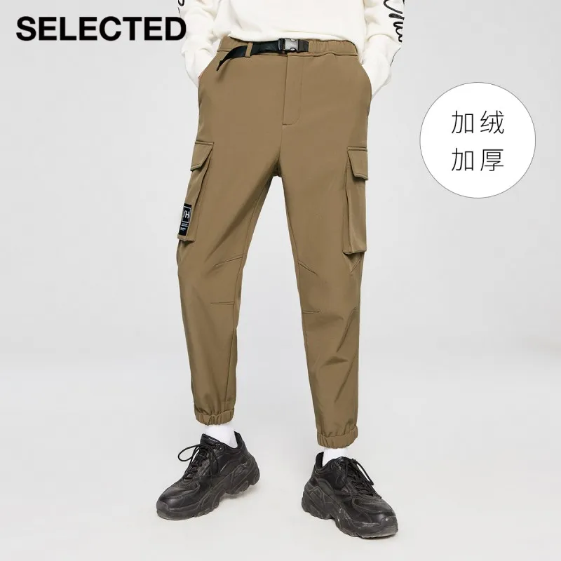 

SELECTED Men's Fleeced and Thickened overalls Frock Pants S|420414060