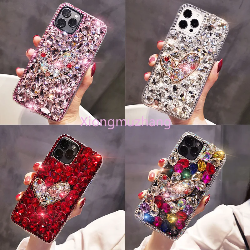 

3D Glitter Diamond Phone Case for Xiaomi Mix 4 Mix 2S 6X Y2 A2 A3 Lite CC9E CC9 Pro Play Crystal Rhinestone Back Cover