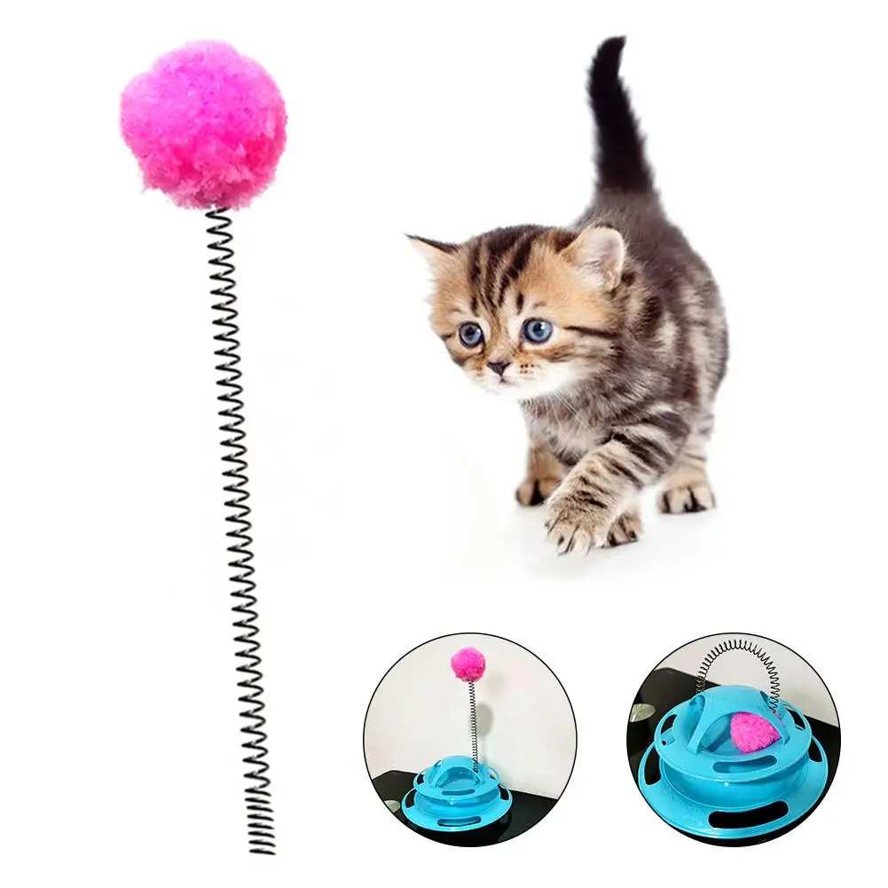 

Pet Cat Kitten Spring Plush Ball Replacement Head Toy Turntable Accessories