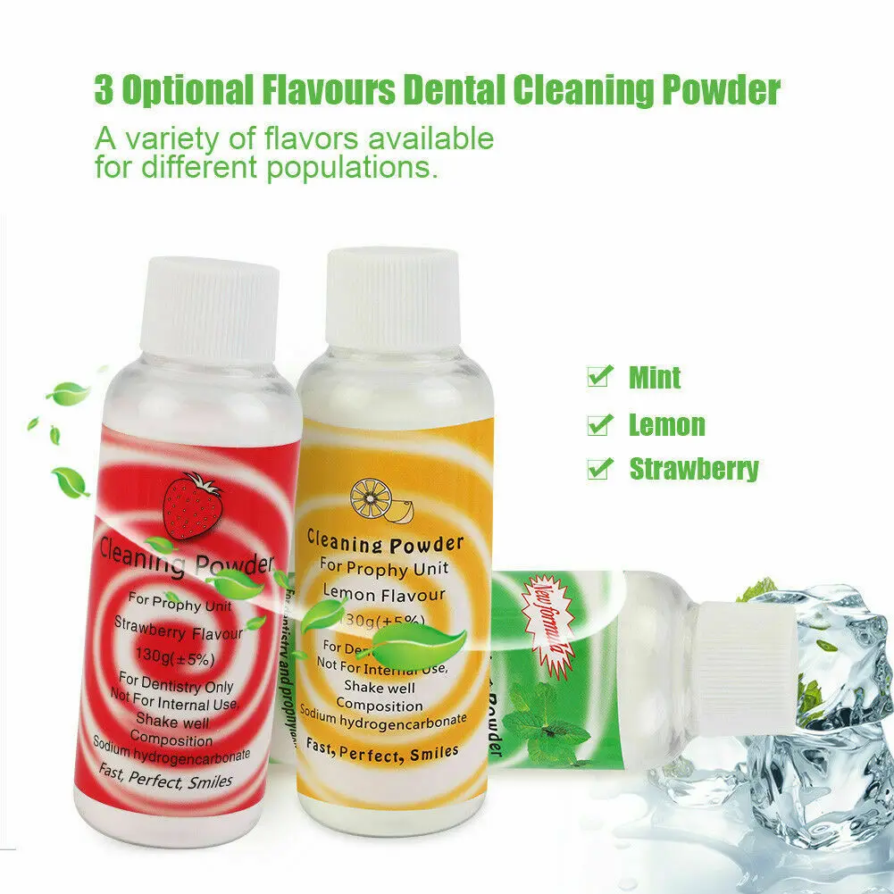 

150g Mint Lemon Flavor Teeth Whitening Essence Dental Cleaning Powder Oral Hygien Removes Plaque Stains Air Jet Teeth Polishing