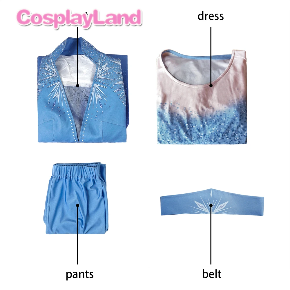 Костюм Эльзы для костюмированной вечеринки на Хэллоуин Платье и Анны Ботинки