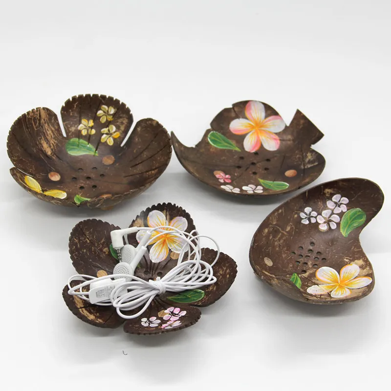 Натуральная Кокосовая ракушка для мыла коробка в тайском стиле ручной работы