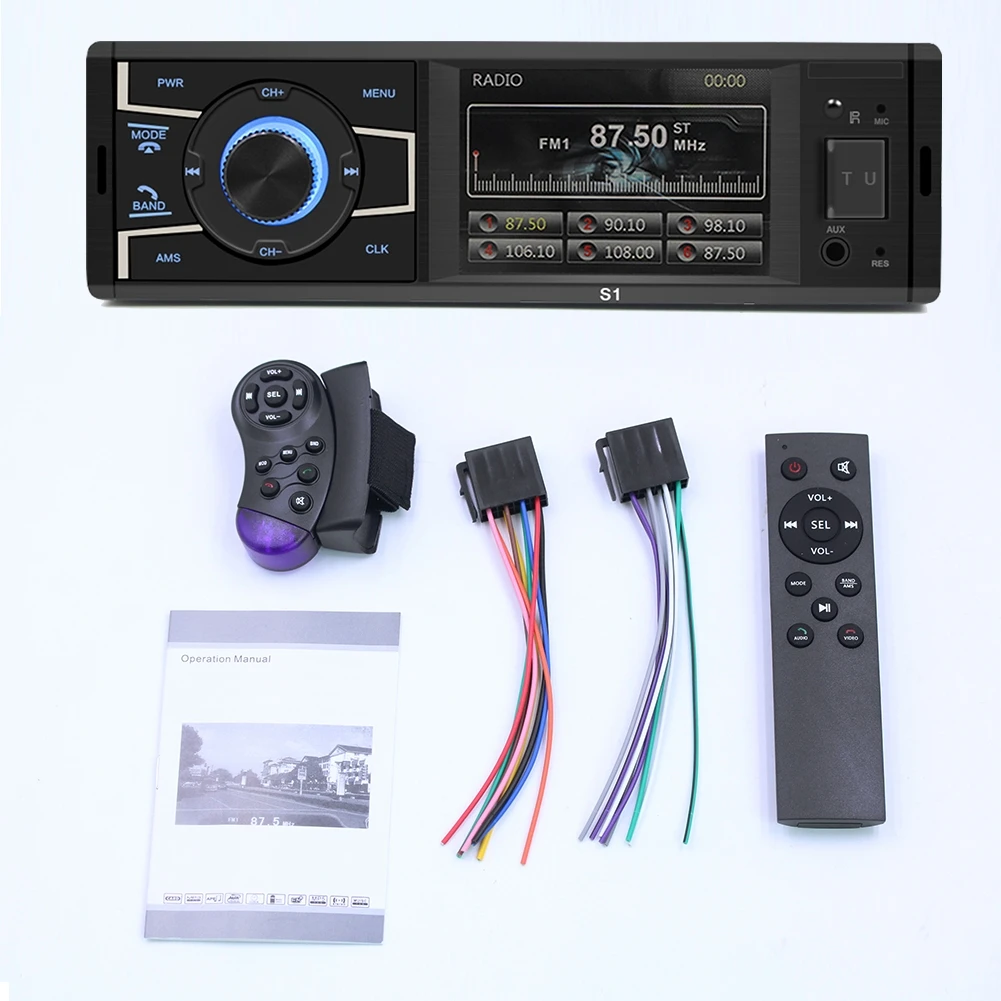 

Автомобильный MP5-плеер Bluetooth 4,0 USB 2,0 AUX Карта памяти 3,2 дюймовый экран автомобильная стерео звуковая система многофункциональный мультимедий...