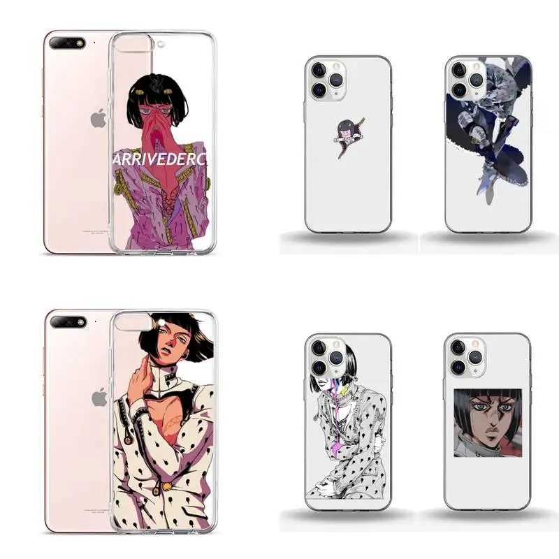 

Bruno JoJo's Bizarre Phone Case Transparent for iPhone Samsung A S 11 12 6 7 8 9 10 20 Pro X XS Max XR Plus lite mobile bags
