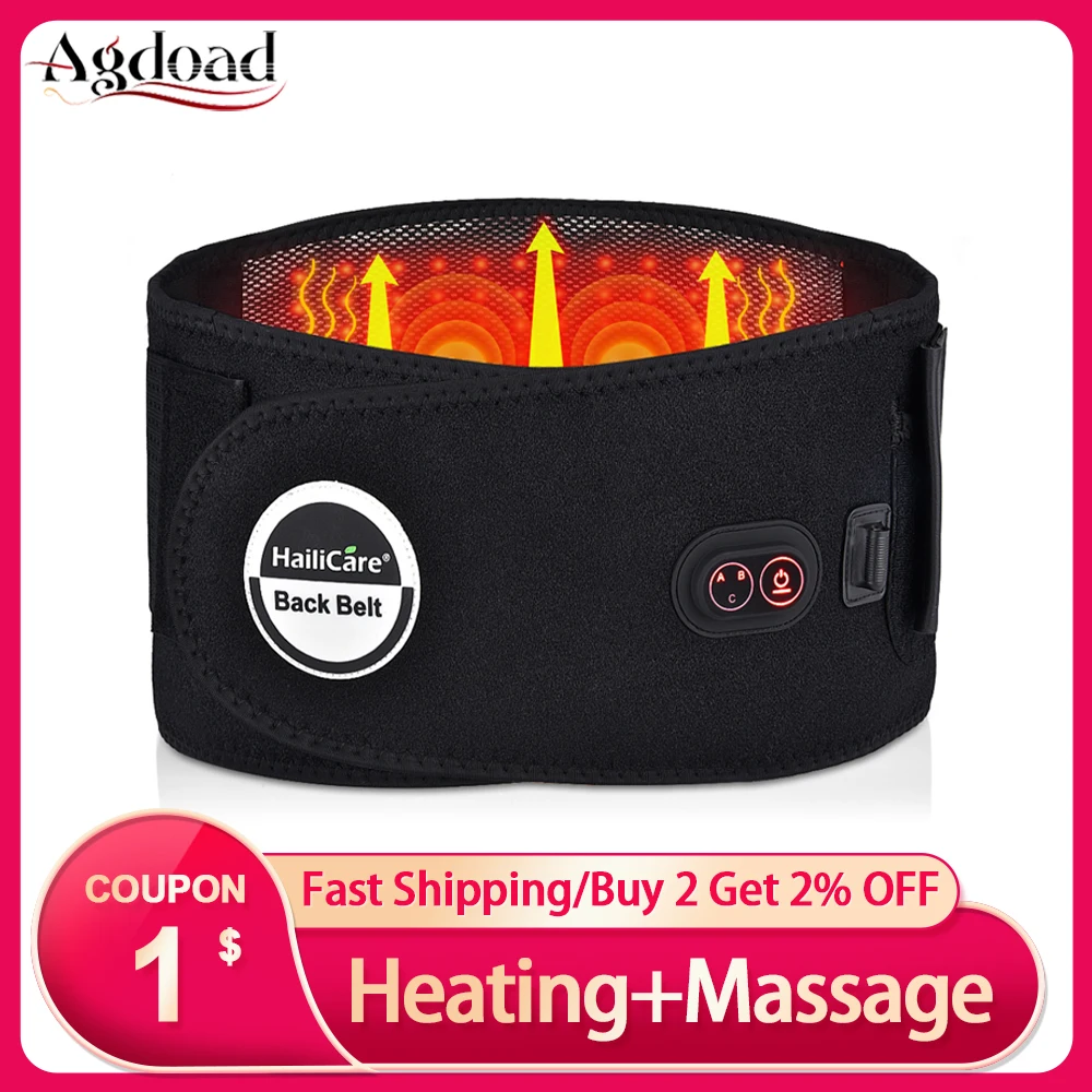 

Electric Lumbar Spine Support Brace Heat Therapy Vibration Waist Massager Lower Back Pain Relief for Lumbar Disc Herniation