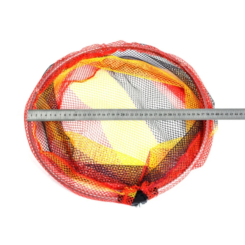 Folding Fishing Net Mesh Head Aluminum Alloy Frame Colorful Nylon Hand Landing tackle | Спорт и развлечения