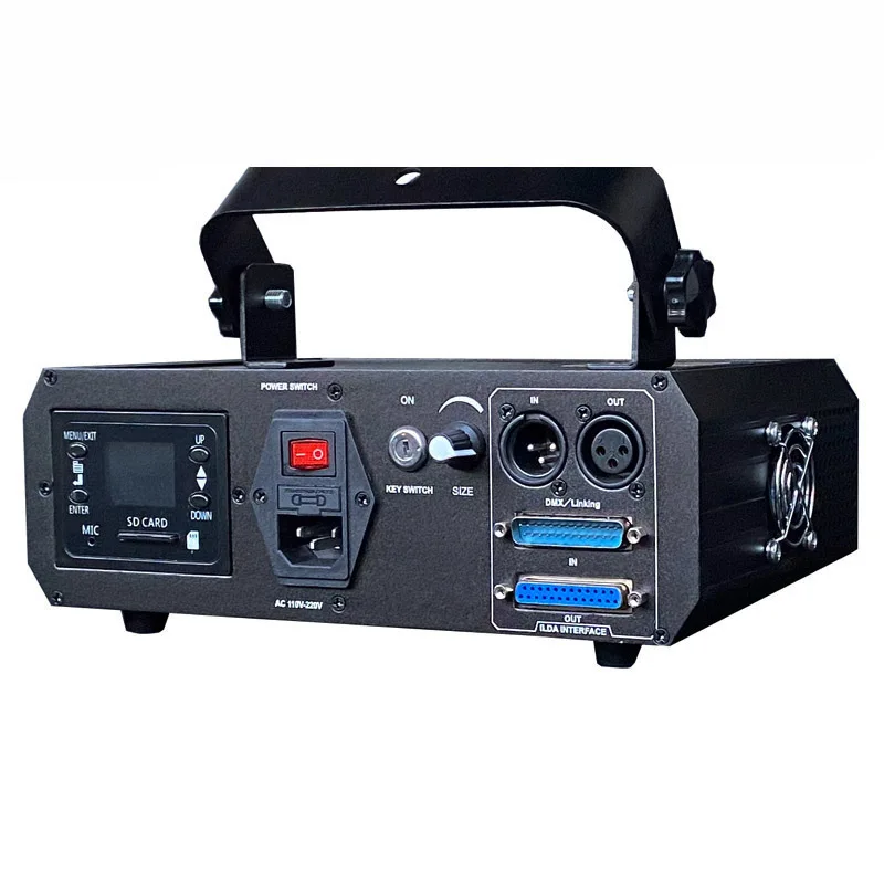1 Вт Эмма красный зеленый синий RGB многоцветный DMX 512 Анимация ILDA лазерсветильник