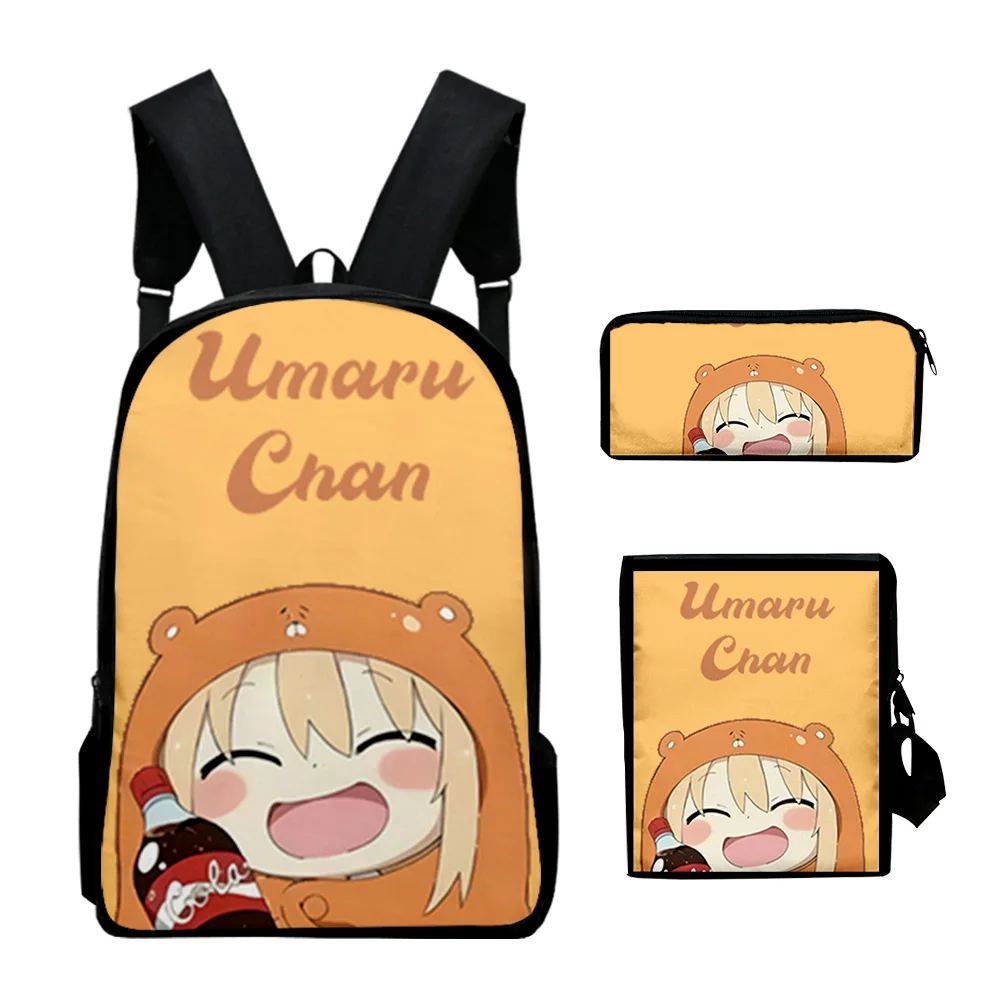 

Himouto! Umaru-chan School Bag Student Children Messenger Bag Youth Backpack Three-Piece School Bag Children Pen Bag