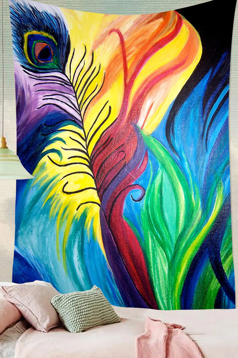 Гобелен simсант с изображением священного дерева Луны гобелен животных Ночной